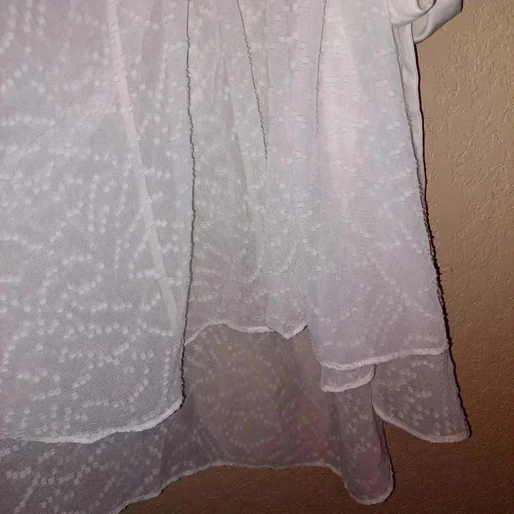 H By Halston White Sheer Robe Size L/XL  100% Polyester - Picture 8 of 11